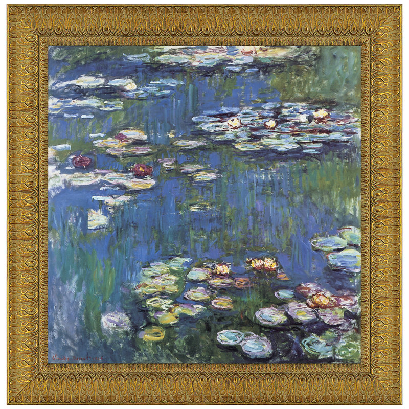 " Waterlilies, 1914 " by Claude Monet, 48.5" H x 48.5" W x 1.75" D