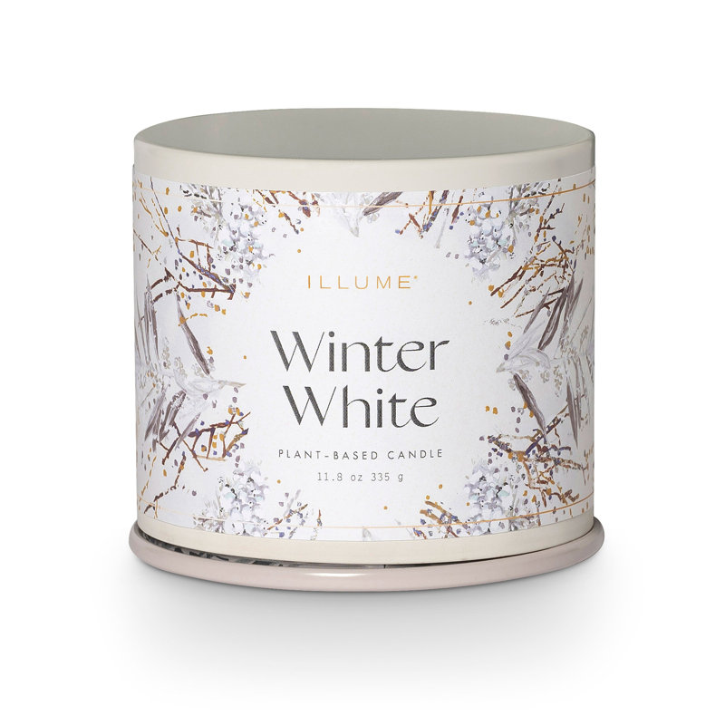 Bougie de coiffeuse, blanc d'hiver, Étain de meuble-lavabo