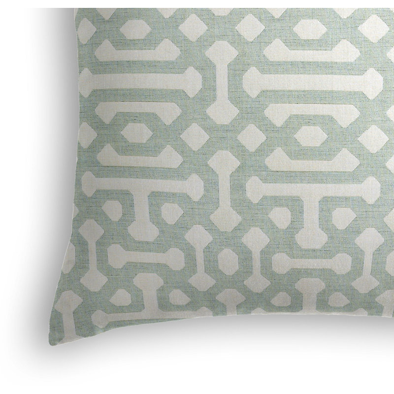 Trellis Square Pillow Cover & Insert, 16" x 16", Mist