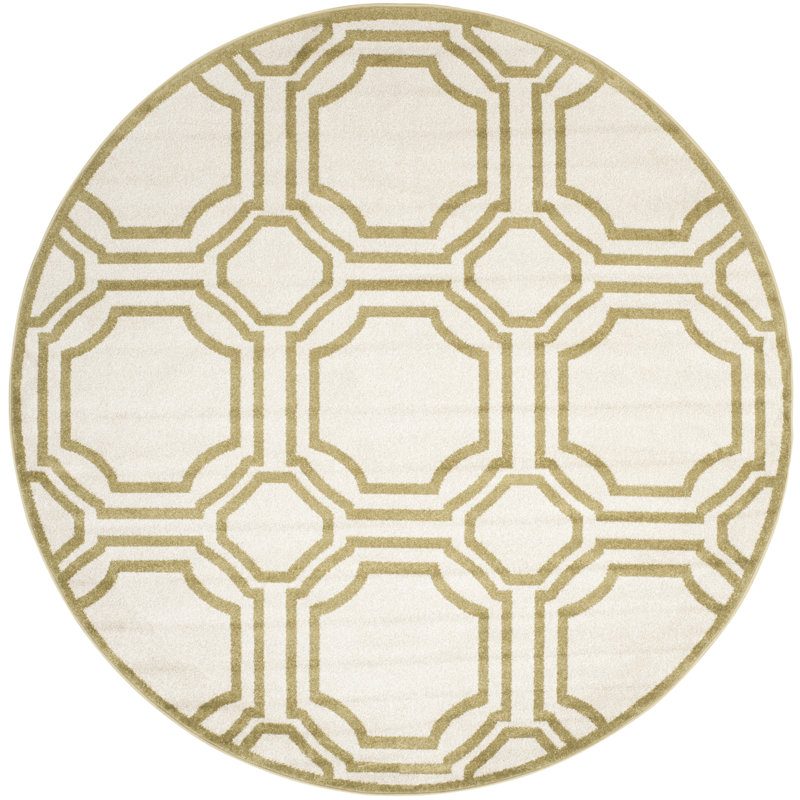 Brittnany Performance Geometric Rug, Round 7'