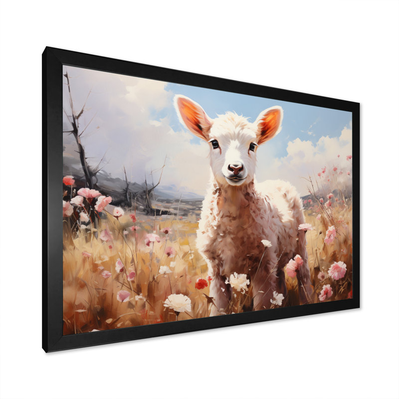 Country Charm Pastel Meadows II, reproduction d'art sur toile, H 30 po x l 40 po x P 1,5 po, Cadre simple noir