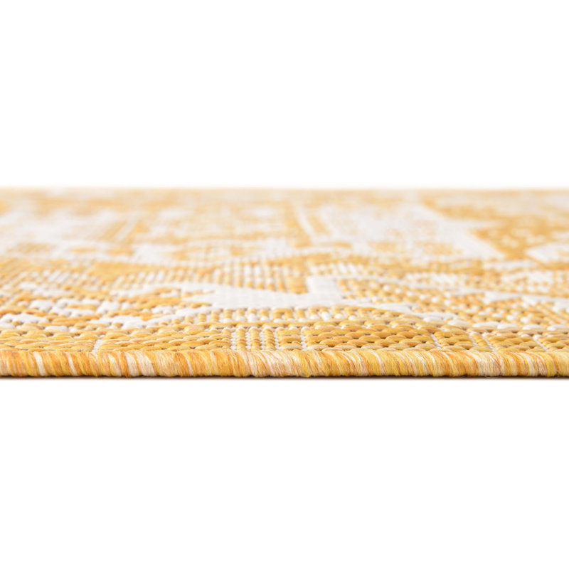 Tapis intérieur / extérieur brun Anaruth, Ovale 3 pi 3 po x 5 pi 3 po