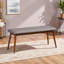 Banc de salle à manger Erithon en gris clair avec finition brun moyen, H 17,41 po x l 40,67 po x P 15,07 po-842533444
