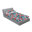 Bleu cadet, corail / floral