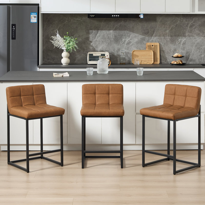 24'' Counter Height Bar Stools, Brown