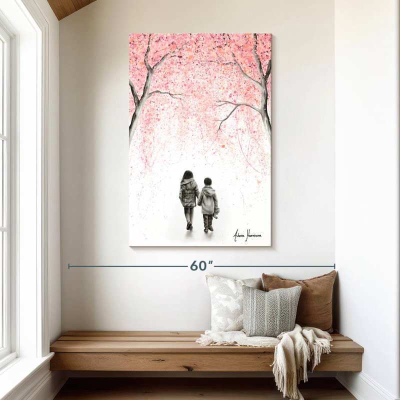 Une promenade en fleurs, H 48 po x l 32 po