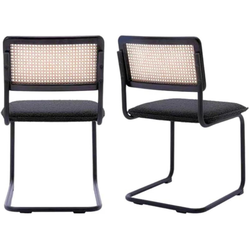 Chaise d'appoint Villiard, Gris foncé, Noir