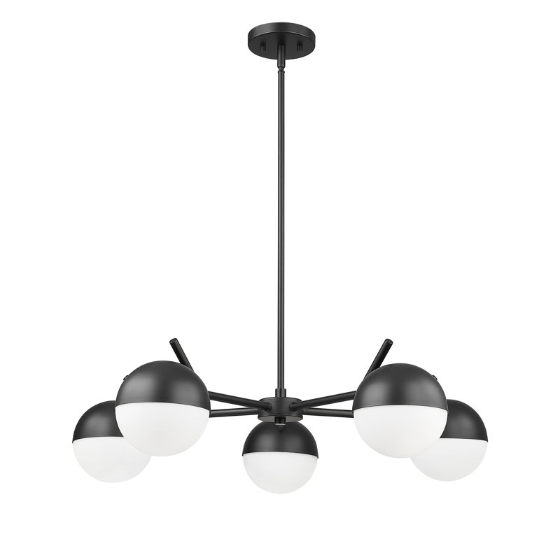 Mahlum 7 Light Linear Chandelier, Matte Black