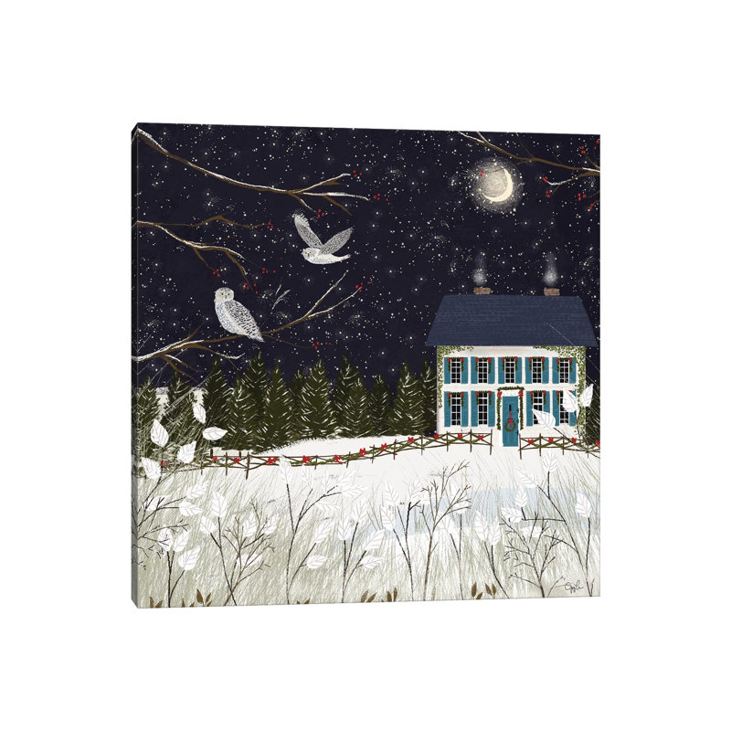 Christmas Colonial by Joy Laforme - Painting on Canvas, Wrapped Canvas, 45.72cm H x 45.72cm W x 3.81cm D