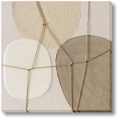 Art mural moderne sur toile Tactile Taupe - 39 po x 39 po