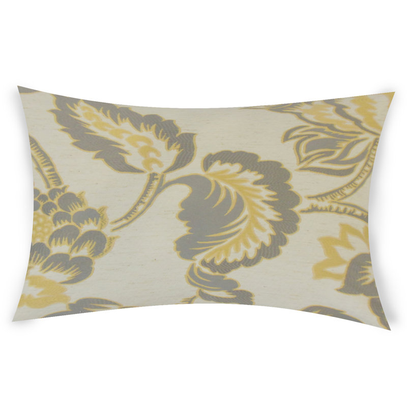  Housse de coussin rectangulaire et insert, Jaune, 14 po x 36 po