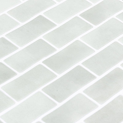 Spectrum Silk Brick 1x2 Recycled Glass Mosaic