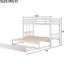 Lit superposé simple au-dessus d'un lit gigogne avec couchette en blanc, peu encombrant, garde-corps, guide d'assemblage pour couchette Rookies, couleur blanche, caractéristiques, placement à votre goût-2126354992