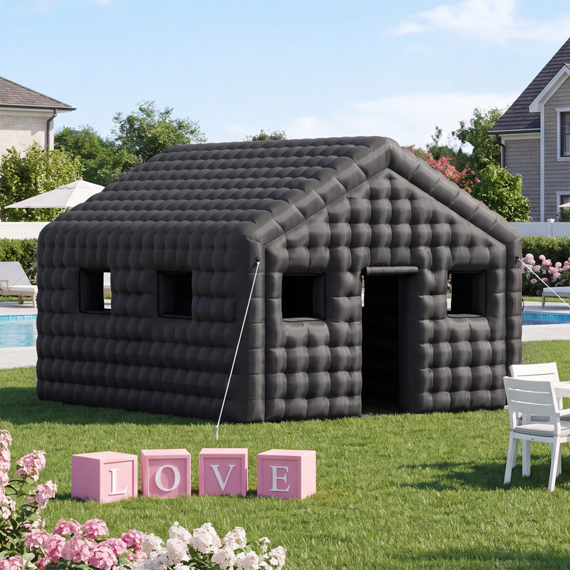 Maison gonflable de réception de 4,9 x 6,1 m avec souffleur d'air pour événements dans la cour arrière