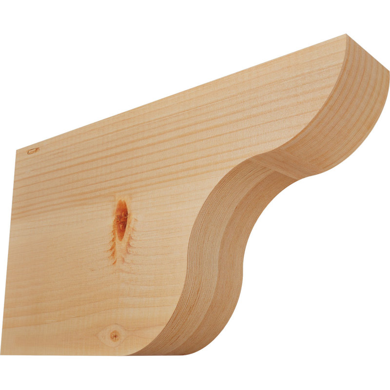3 1/2"W x 10"H x 18"L Carmel Smooth Rafter Tail, Douglas Fir, Douglas Fir, 10" H x 18" W x 3.5" D