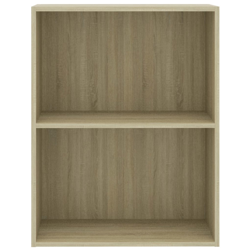 Bibliothèque avec étagère de rangement à 2 niveaux, Chêne de Sonoma, 30.1" H x 23.6" W x 11.8" D