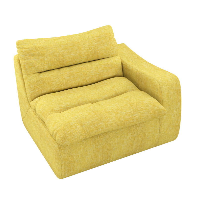 Élégante chaise longue jaune - Le plancher captivant attire l'attention pour un confort accru, Jaune