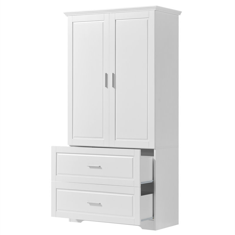 Tall Bathroom Storage Cabinet, White