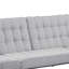 Canapé-lit convertible futon, coussins capitonnés en biscuit, gris 81 po-130982899