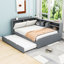 Lit plateforme en bois avec lit gigogne et tablettes-759426126-759426112
