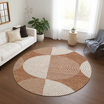 Tapis géométrique intérieur / extérieur lavable à la machine Houtz ACN2275