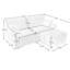 Canapé 2 places moderne en tissu chenille avec repose-pieds, design minimaliste avec tissu texturé-127417549