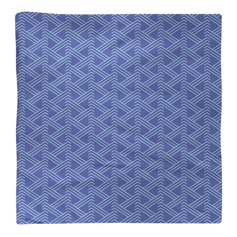 Serviette de table en coton Zig Zag, Bleu / bleu sarcelle, H 0,1 po x l 10 po x P 10 po, Polyester sergé