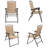 Baber Patio Folding Chair Deck Sling Back Chair Camping Garden Pool Beach Using Chairs Space Saving Set of 2