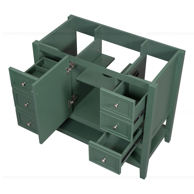 Meuble-lavabo 36 po sans lavabo, Vert