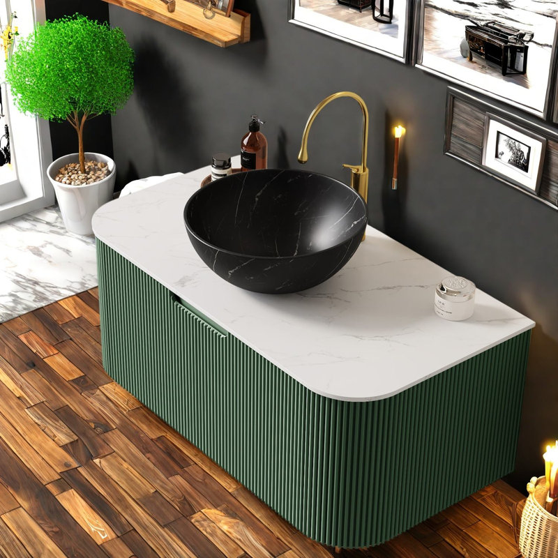 Meuble-lavabo moderne (avec meuble-lavabo et lavabo) avec rangement
