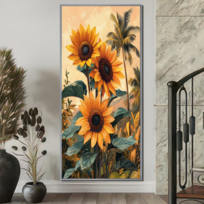Dorlisa, champ de tournesols tropicaux dans le sud II - tournesols, art mural