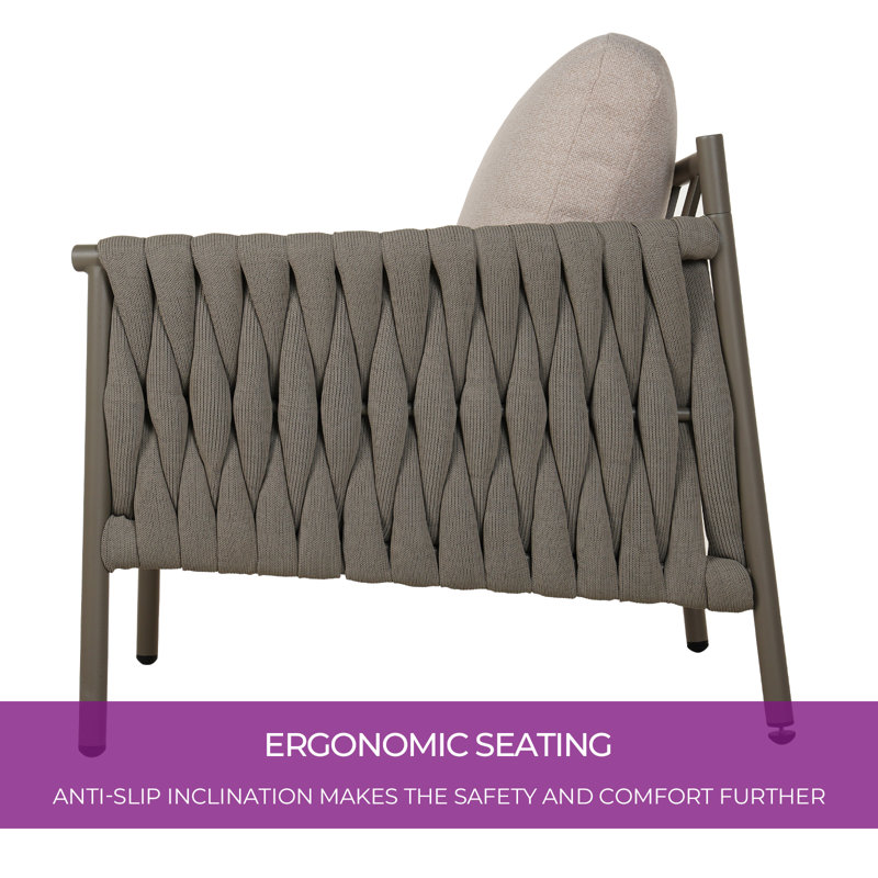 Arlend 5 - Person Patio Conversation Sets with Cushions