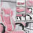 Game chair with footrest, high-back PVC leather ergonomic gaming chair, with adjustable headrest and lumbar support, racing style video game chair, suitable for office/home (pink)-12984434