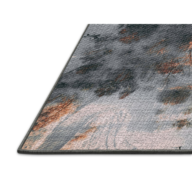 Abstract Indoor Rug, Rectangle 4' x 6'