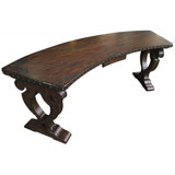 Lyre Solid Wood Writing Desk