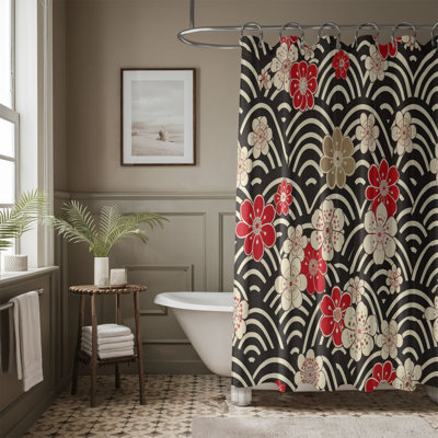 Japanese Heritage Designs - 1 Piece Standard Shower Curtain