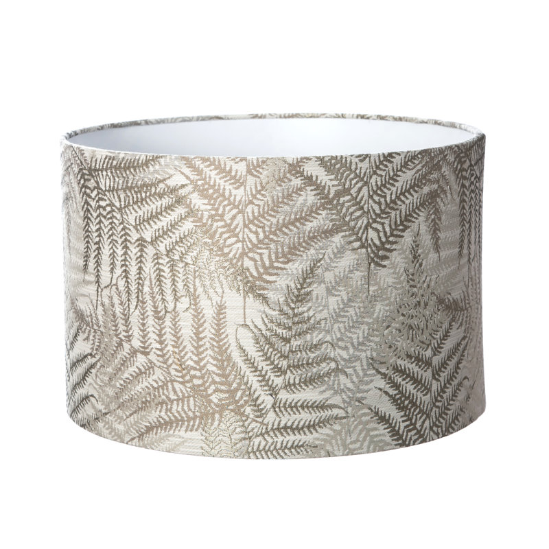 ANDALUSIA Cotton Drum Lamp Shade ( Screw On ), 23cm H x 35cm W x 35cm D, Natural