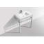 Lavabo de salle de bain console rectangulaire en céramique Serna
