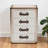 Baxton Studio Jaelyn Vintage Canvas 4-Drawer End Table-105489361