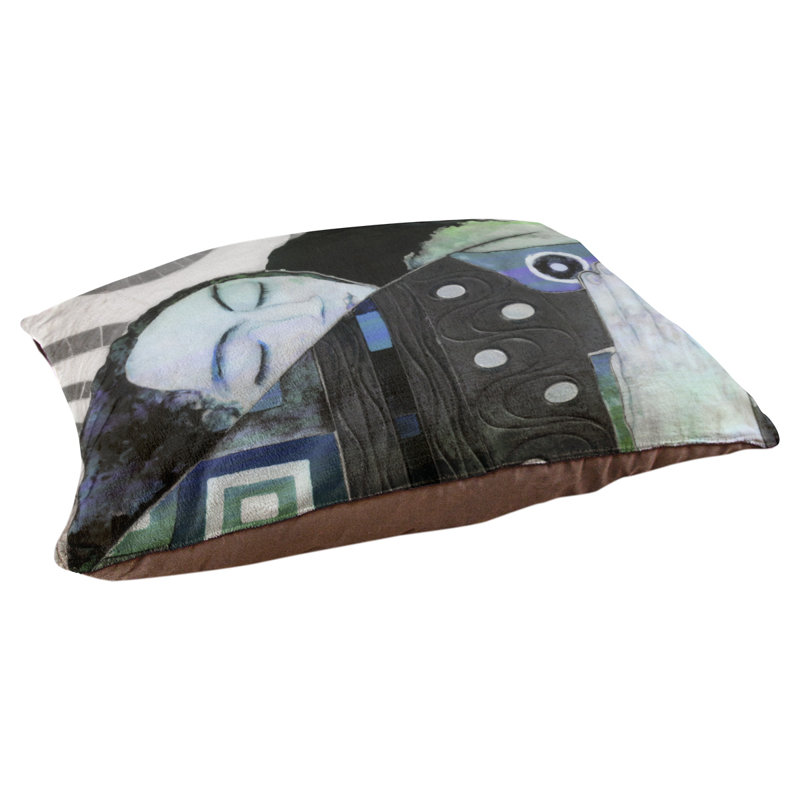 Coussin Carlile, Moyen (L 42,5 po x l 32,5 po), Bleu / bleu sarcelle