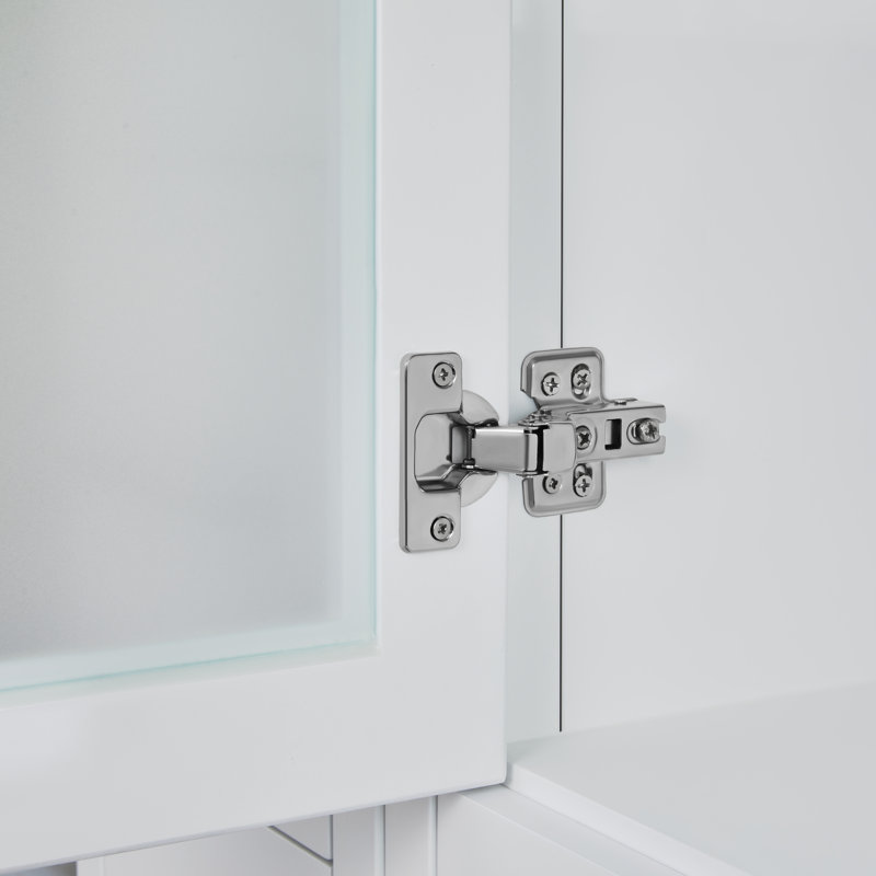 Karson 96'' Double Bathroom Vanity with Ceramic Top with Mirror, White