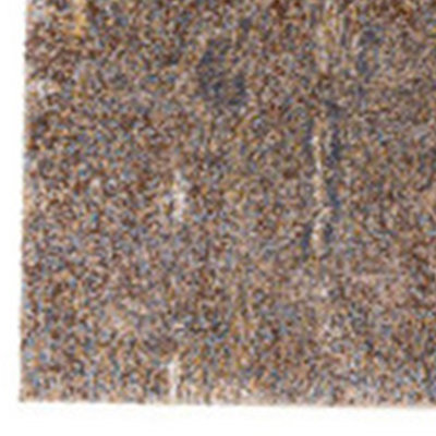 Tapis 5 x 7 moderne, peinture abstraite, tissu doux, brun, beige