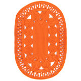 Reef Tangerine Handwoven Indoor/Outdoor Oval Rug