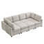 Mobilier de salon, canapé modulaire gris de 103 po avec repose-pieds et abris mobiles pour un espace confortable-567039342