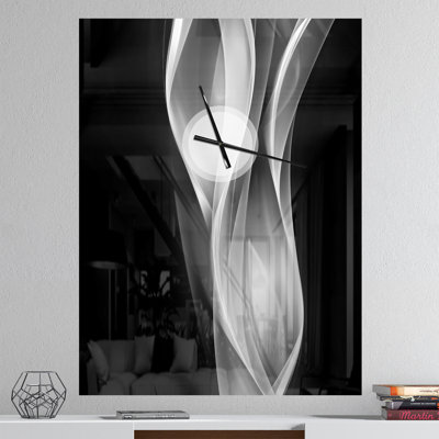 Glittering Silver Pattern - Modern wall clock