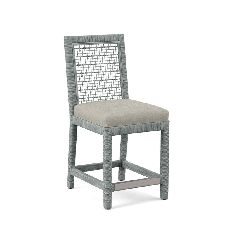 Pine Isle 24" Counter Stool, Fantail Blue; 0569-66, Nickel