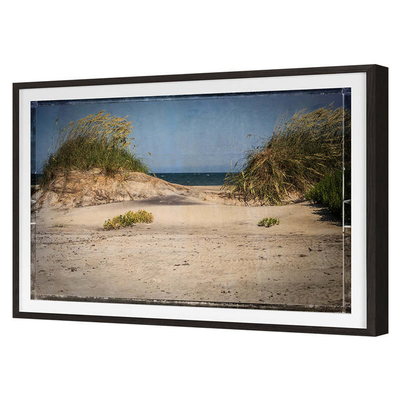 «Summer 2020 Pea Island Sand Dunes», impression sur toile par Lillis Werder, Cadre simple gris, H 28 po x l 40 po
