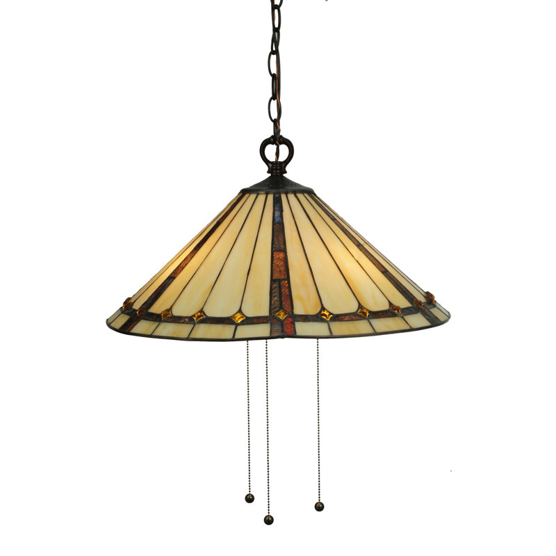 Luminaire suspendu conique unique à 3 lumières Belvidere