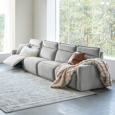 Majida Oversized Wall-Hugging Modular Power Reclining Sofa with One Reclining Seat