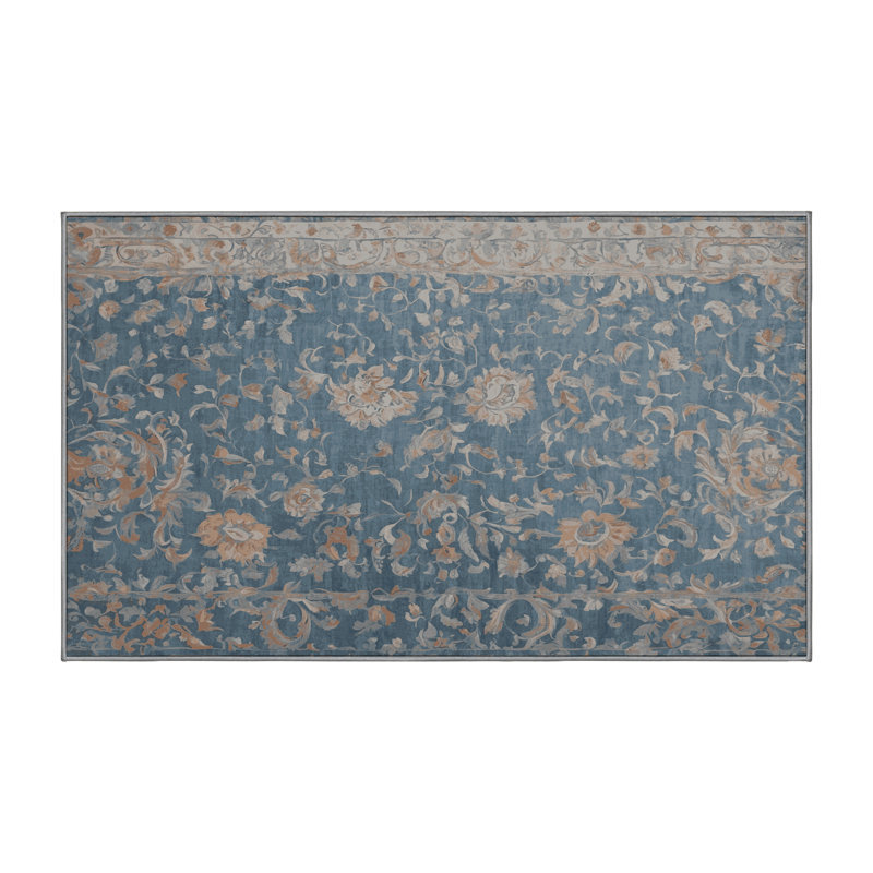Machine Washable Gray Area Rug, Rectangle 8' x 12'